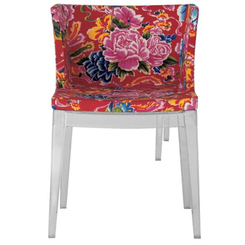 Kartell 4895FR Stuhl Mademoiselle floreal, rot