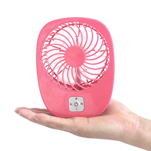 LP Mini USB Output Electric Fan Compact Easy To Carry for the Office , Home , Dorm , Study , Library , Games Room Outdoor Travel , Keep You Cool and Relaxed (Pink)