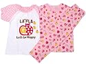 女の子キッズ[Baby'sDream(ベイビーズドリーム)]りんごプリント長袖半袖2トップス付子供パジャマ◇ピンク-110