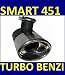 Produkt-Bild: Ovales Endrohr aus Edelstahl f&uuml;r SMART ForTwo Mod 451 ab 4/2007 TURBO BENZINER 84PS