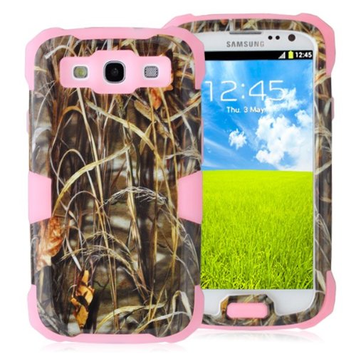 General Shop Glow in the Dark Camo Mossy OAK Tree Case Cover for Samsung Galaxy S3 III I9300 (pink)