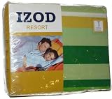 Izod Resort Green Yellow Striped Sheet Set TWIN