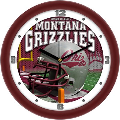 Montana Grizzlies Helmet 12 Wall Clock