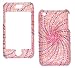 PINK SWIRL PLASTIC CRYSTALS snap on cover faceplate for Apple iPhone Original