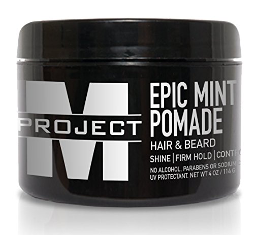 Mint Pomade - Best Water Based Hair and Beard formula for Curly, Wavy, Straight, Thick, or Thin Hair - Gives Medium Hold, Control, and High Shine guaranteed to make your look EPIC
