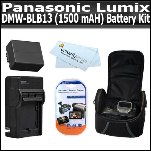 Cheap Battery Kit For Panasonic Lumix DMC-G10 DMC-GF1C DMC-GH1 DMC-G1 DMC-G2 Digital Camera Includes Extended Replacement DMW-BLB13 (1500 mAH) Battery + AC/DC Rapid Travel Charger + Deuxe Carrying Case + LCd Screen Protectors + BP Microfiber Cleaning Cloth