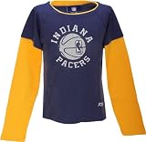 Indiana Pacers Girls 7-16 adidas Layered Crewneck Tee