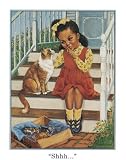 Joanne Cannon - ShhhNap Time Size 8x10 by Joanne Cannon. PLAQUE MOUNTED. 6.73 inches width by 8.71 inches height. Highest Quality Art Poster Print