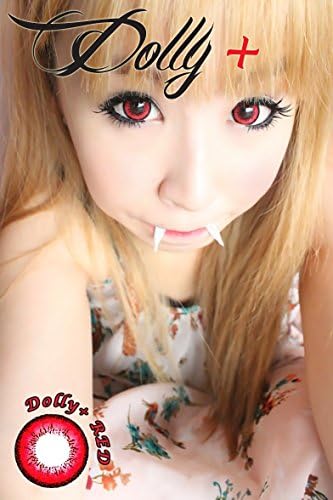 I.Fairy Dolly+ Red Eyes Lashes Big Eyes Halloween Costume Cosplay Anime Red Contacts Accessories