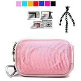Slim Camcorder Case for Panasonic TA1 Ultrathin HD Pocket Camcorder + Screen Protector for Panasonic TA-1 + Camcorder Grey Tripod (Pink)