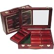 300 Wooden Chip Case with Clear Top without Chips