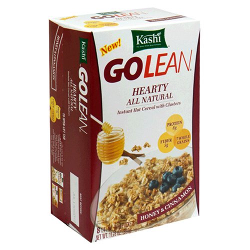 Kashi GOLEAN Instant Hot Cereal, Hearty Honey & Cinnamon, 11.28-Ounce Boxes (Pack of 6)