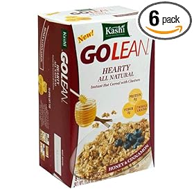 Kashi Golean Instant Hot Cereal, Hearty Honey & Cinnamon, 11.28-Ounce Boxes (Pack of 6)