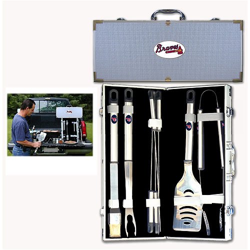 Atlanta Braves MLB Barbeque Utensil Set w/Case (8 Pc.)