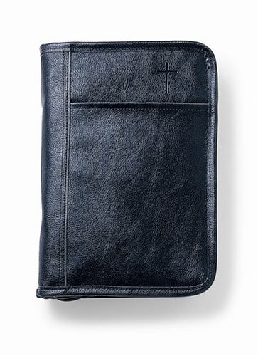 Distressed Leather-Look, Black Med Bible Cover under Bible Covers in The Books Store