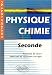 Physique chimie seconde