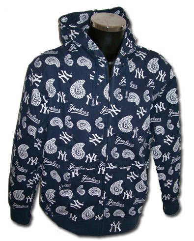 Kapuzen Zip-Weste New York Yankees navy/weiss