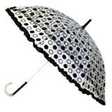 Clear Umbrella with Ruffle Trim Clear Umbrella with Ruffle Trim