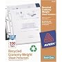 Avery 75537 Easy Load Top Loading Recycled Polypropylene Sheet Protectors, 100/box