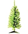 3' Laser Lime Noble Pine Tinsel Artificial Christmas Tree