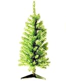 3' Laser Lime Noble Pine Tinsel Artificial Christmas Tree