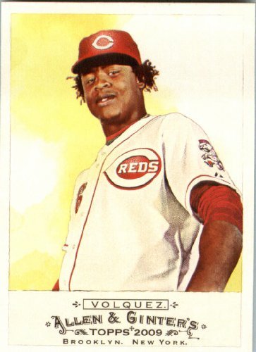2009 Topps Allen & Ginter Baseball Card #102 Edinson Volquez Cincinnati Reds - MINT Condition - Shipped In Protective ScrewDown Display Case!