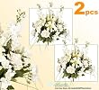 TWO 24" Delphinium, Freesia, Rose, Tiger Lily Mixed Artificial Flower Arrangement