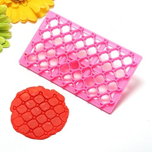 Square Sugarcraft Cake Fondant Embosser Embossing Cutter Mold