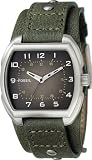 Fossil Men's JR1127 Green Leather Strap Black Degrade Analog Dial Watch