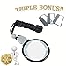 MagniPros 3x Magnifying Glass Necklace/Pendant Magnifier with 6x Spot Lens & 3 Bonus Magnifying Wallet Lenses -Ideal for Reading Small Prints & Low Vision Aids