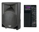 PYLE-PRO PPHP150A – 15 1200 Watt Powered  2 Way Full Range Loud Speaker System