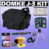 Domke J-3 Ballistic Super Compact Journalist Camera Bag (Black) and Photography Accessory Outfit