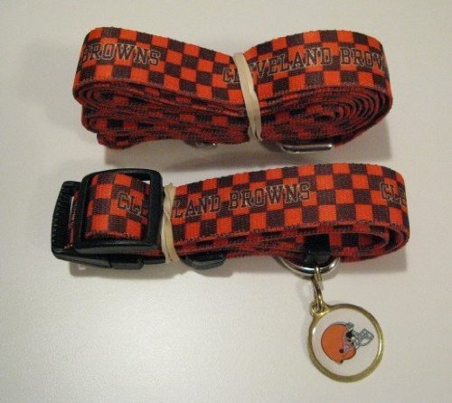 Cleveland Browns Pet Accessories Set - Small (6' Leash, Collar, and ID Tag)