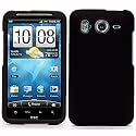 Black Durable Protective Rubberized Crystal Hard Case Cover for AT&T Wireless HTC Inspire 4G Android Smart Phone