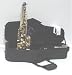 Crystalcello CWD419BL E Flat Blue Lacquer Plated Alto Saxophone and Accessories