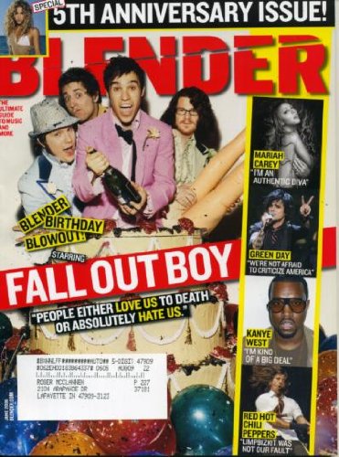 Blender June 2006 Fall Out Boy Cover, Mariah Carey, Green Day, Kanye West, Red Hot Chili Peppers