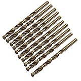 uxcell ツイストドリルビット　ドリル刃　HSS-CO　4.8mm x 50mm　ストレートシャンク　10枚入り