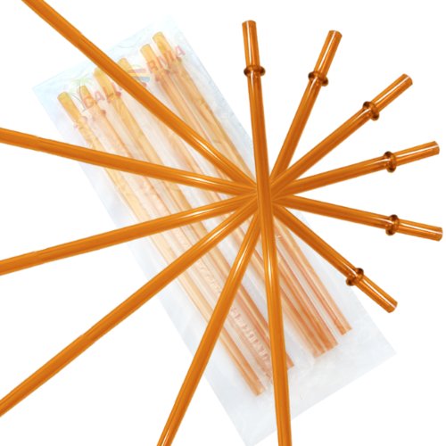 Orange Replacement Acrylic Straw Set of 6, Fits 16oz Tumblers