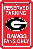 NCAA Georgia Bulldogs 12-by-18 inch Plastic Parking Sign