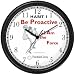 Habit 1 - Be Proactive (English Text) - Wall Clock from THE 7 HABITS - CLOCK COLLECTION by WatchBuddy Timepieces (Hunter Green Frame)