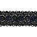 Trims By The Yard Trish Sequin Metallic Braid Trim, 7/8-Inch Versatile Sequins for Crafts, Durable Sequin Trim for Costumes or Party Decorations, 20-Yard Cut, Black