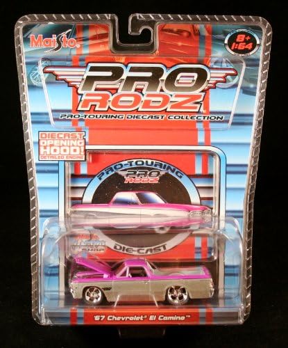 '67 CHEVROLET EL CAMINO * PURPLE &amp; SILVER * Maisto Pro Rodz Pro-Touring Die-Cast Collection 1:64 Vehicle