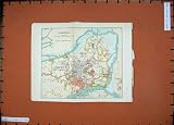 1929 COLOUR MAP INDIA STREET PLAN ALLAHABAD CANTONMENT