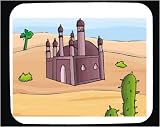 Mouse Pad with architectural, structure, castle, cactus, palace, desert, sand, monument, cacti, building,