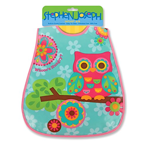 Stephen Joseph Wipeable Bib, Owl