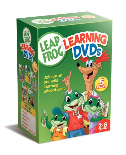 Leapfrog Learning DVDs 5-Pack (Talking Words Factory / Talking Words Factory II / Learn to Read at the Storybook Factory / Letter Factory /Math Circus)
