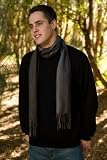 Mateo Striped Baby Alpaca and Silk Scarf