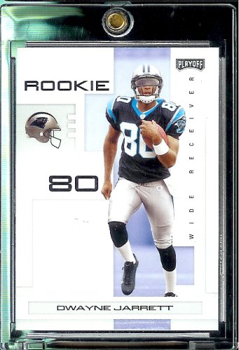 2007 Playoff NFL Playoffs Football # 111 Dwayne Jarrett - Carolina Panthers (RC) Rookie Card - Premium Trading Card in Protective Display Case