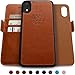 Dreem Fibonacci 2-in-1 Wallet-Case for iPhone XR Magnetic Detachable Unbreakable TPU Slim-Case, Wireless Charge, RFID Protection, 2-Way Stand, Luxury Vegan Leather, Gift-Box - Caramel