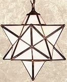 LAMPS BEAUTIFUL Moravian Star Medium Hanging Lamp by Meyda Tiffany -- SHOWROOM MODEL IN GOOD CONDITION